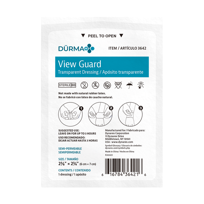 Dynarex 3642 View Guard Transparent Dressings - Sterile