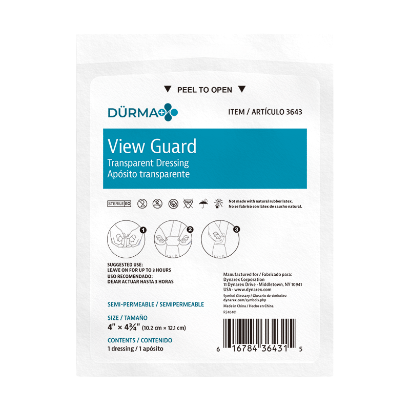 Dynarex 3643 View Guard Transparent Dressings - Sterile